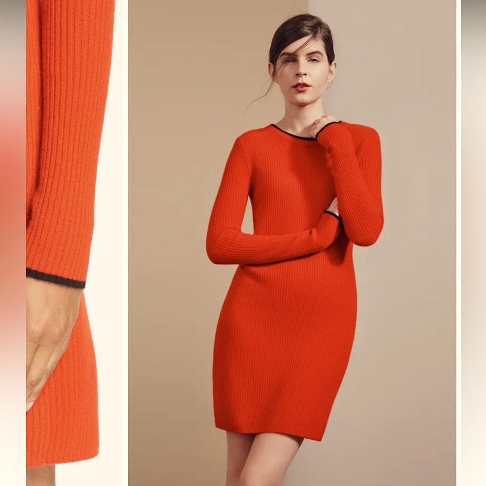 rag & bone 'Liliana' Rib Knit 100% Cashmere sweater Dress Nordstrom size XS